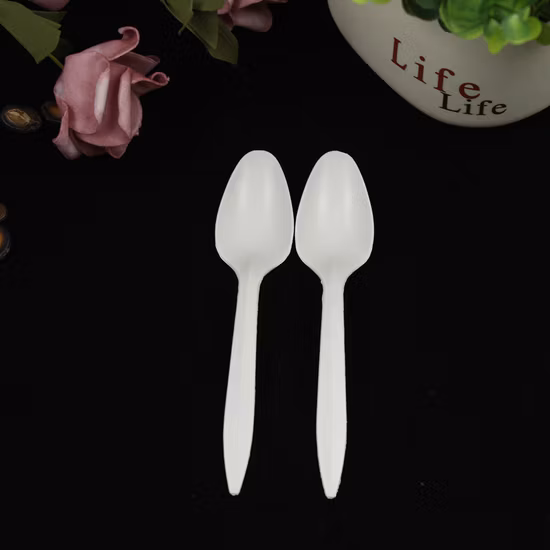 Disposable Light Weight Plastic Cutlery PP 2g 165mm Tea Spoon